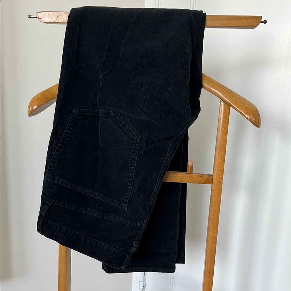 J. Crew Sleek Black Straight Leg corduroy Jeans
